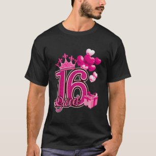 Sweet Sixteen Roze 16 jaar geboortedag TShirt