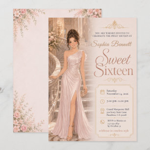 Sweet Sixteen Roze Balzaal Kaart