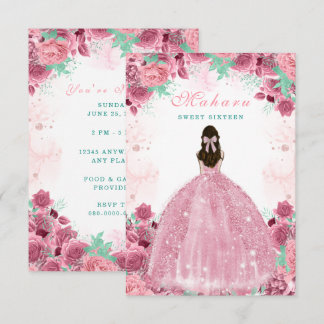 Sweet Sixteen Roze Blush Birthday Kaart