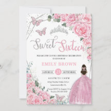 Sweet Sixteen roze prinses Silver Birthday
