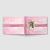 Sweet Sixteen, Roze Satin, Bokeh, Guest Book Gastenboek (Volledig)