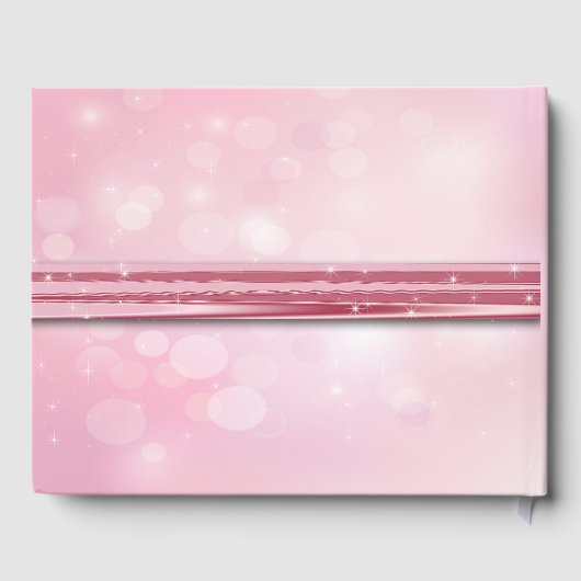 Sweet Sixteen, Roze Satin, Bokeh, Guest Book Gastenboek (Achterkant)