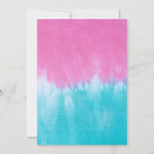 Sweet Sixteen Roze Tie Dye Party uitnodiging (Achterkant)