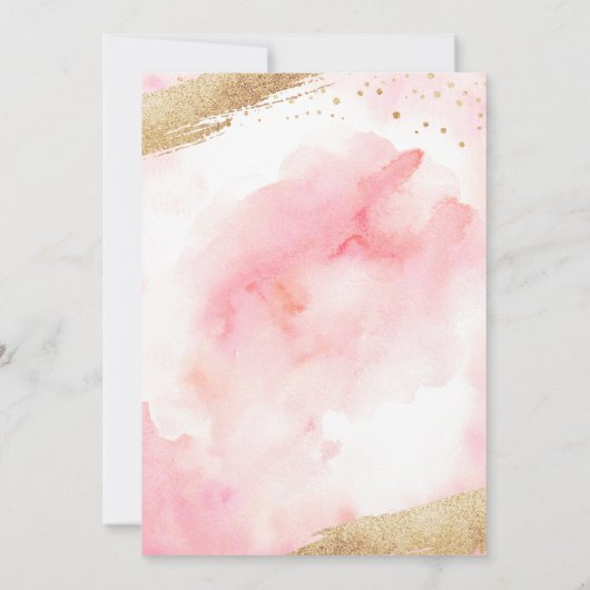 Sweet Sixteen roze Waterverf Glitter Birthday Kaart (Achterkant)