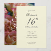 Sweet Sixteen Rozen 16e verjaardag Kaart (Voorkant / Achterkant)