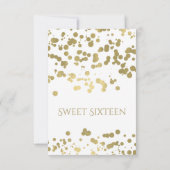 Sweet Sixteen RSVP Gold Foil Confetti Kaartje (Achterkant)