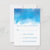 Sweet Sixteen RSVP Summer Blue Waterverf (Voorkant)