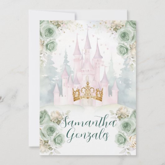 Sweet Sixteen Sage Green Forest Verjaardag Kaart (Achterkant)