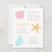 Sweet Sixteen Seashells Beach verjaardagsfeestje Kaart (Voorkant)
