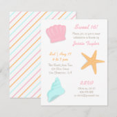Sweet Sixteen Seashells Beach verjaardagsfeestje Kaart (Voorkant / Achterkant)
