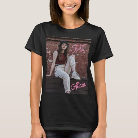 Sweet Sixteen-Shirt met gepersonaliseerde naamfoto T-shirt (Voorkant)