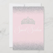 Sweet Sixteen Silver Sparkle-uitvindingen Kaart (Achterkant)