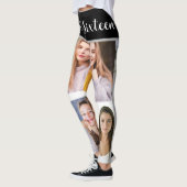 Sweet Sixteen Sparkle: Aangepaste fotocollage Legg Leggings (Links)