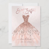 Sweet Sixteen, Sparkle Gown, Faux Roos Gold cards Kaart (Voorkant)