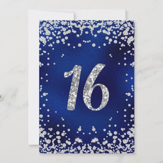 Sweet Sixteen Sparkle Invitations Kaart (Achterkant)