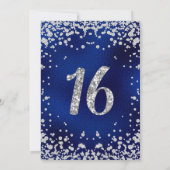 Sweet Sixteen Sparkle Uitnodigingen (Achterkant)