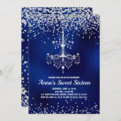 Sweet Sixteen Sparkle Uitnodigingen (Voorkant / Achterkant)