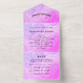 Sweet Sixteen Sparkly Glitter Girly  Pink Al All In One Uitnodiging (Binnen)