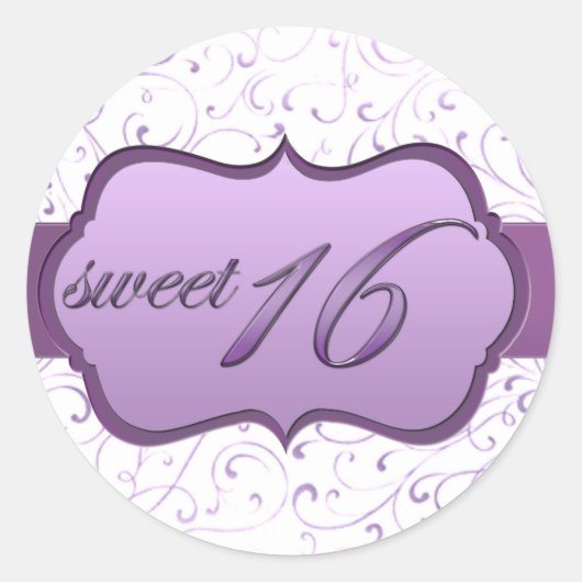 "Sweet Sixteen" Sticker (Voorkant)