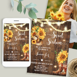 Sweet Sixteen Sunflowers Sunflowers Birthday Kaart