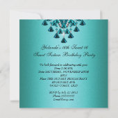 Sweet Sixteen Sweet 16 Birthday Blauwgroen Blue Ti Kaart (Achterkant)