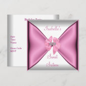 Sweet Sixteen Sweet 16 Birthday Party  Pink Kaart (Voorkant / Achterkant)