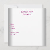 Sweet Sixteen Sweet 16 Birthday Party  Pink Kaart (Achterkant)