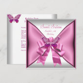 Sweet Sixteen Sweet 16 Birthday Party  Pink Kaart (Voorkant / Achterkant)