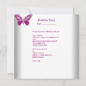 Sweet Sixteen Sweet 16 Birthday Party  Pink Kaart (Achterkant)