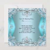 Sweet Sixteen Sweet 16 Blauwgroen Blue Silver Tiar Kaart (Achterkant)