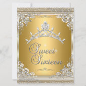 Sweet Sixteen Sweet 16 Gold White Silver Tiara Kaart (Voorkant)