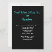 Sweet Sixteen Sweet 16 Party Ticket Admission Kaart (Achterkant)