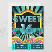 Sweet Sixteen Sweet 16 Party Ticket Admission Kaart (Voorkant)