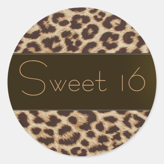 "Sweet Sixteen" ticker Ronde Sticker (Voorkant)