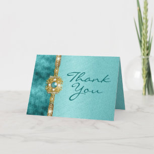 "sweet sixteen" turquoise goud 16 verjaardag bedankkaart