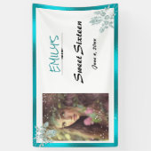 Sweet Sixteen, turquoise Spandoek (Verticaal)