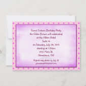 Sweet Sixteen-uitnodiging Kaart (Achterkant)