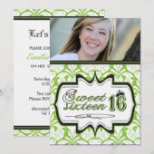Sweet Sixteen-uitnodiging -  Kaart (Voorkant / Achterkant)