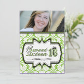 Sweet Sixteen-uitnodiging -  Kaart (Staand voorkant)