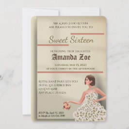 Sweet Sixteen-uitnodiging Kaart