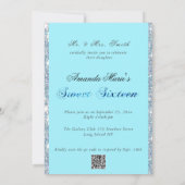 Sweet Sixteen Uitnodiging Neon Glow Lichten (Achterkant)