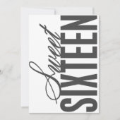 Sweet Sixteen | uitnodiging van de partij Birthday (Voorkant)