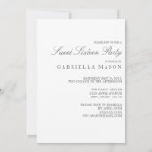 Sweet Sixteen | uitnodiging van de partij Birthday (Achterkant)