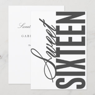 Sweet Sixteen   uitnodiging van de partij Birthday