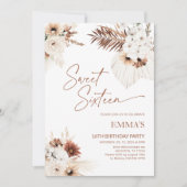 Sweet Sixteen Verjaardag Uitnodiging 16e Verjaarda (Voorkant)