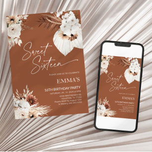 Sweet Sixteen Verjaardag Uitnodiging 16e Verjaarda