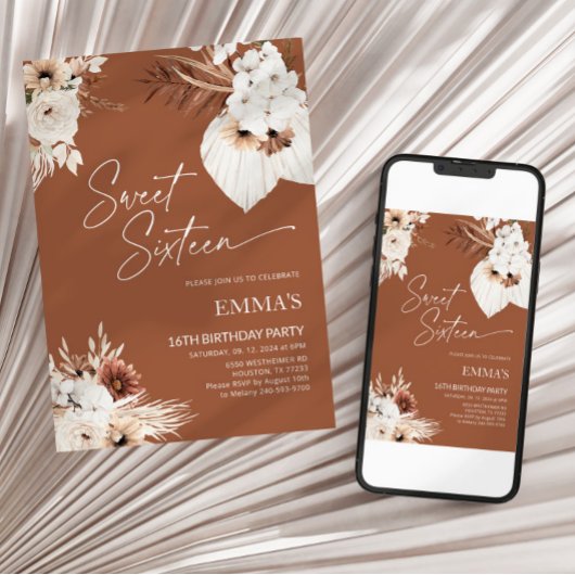 Sweet Sixteen Verjaardag Uitnodiging 16e Verjaarda