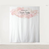 Sweet Sixteen Verjaardagsfeest Backdrop Foto Prop Wandkleed (Voorkant)