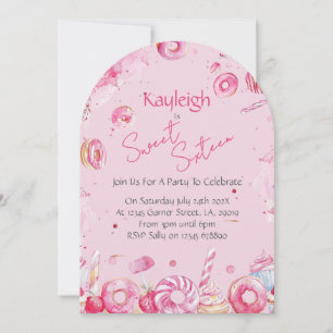 Sweet Sixteen Verjaardagsfeest Uitnodiging