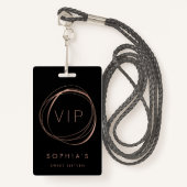 Sweet Sixteen VIP-pas Badge (Voorkant met draagriem)